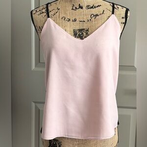 SWOON Pale Pink & Black Spaghetti Strap Top